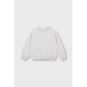 Alix the label Kids Knitted Batwing Sweater - Light Grey Melange