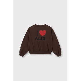 Alix the label Kids Knitted Batwing Sweater - Warm Brown