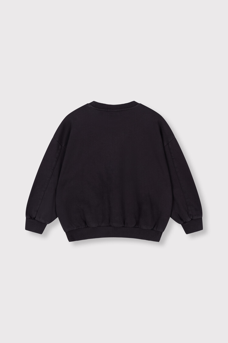 Alix the label Kids Knitted Eagle Sweater - Charcoal Grey