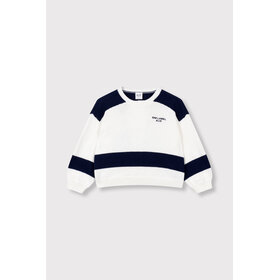 Alix the label Kids Knitted Stripe Pullover - Cream