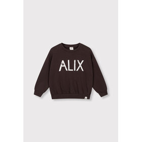 Alix the label Kids Knitted World Tour Sweater - Warm Brown