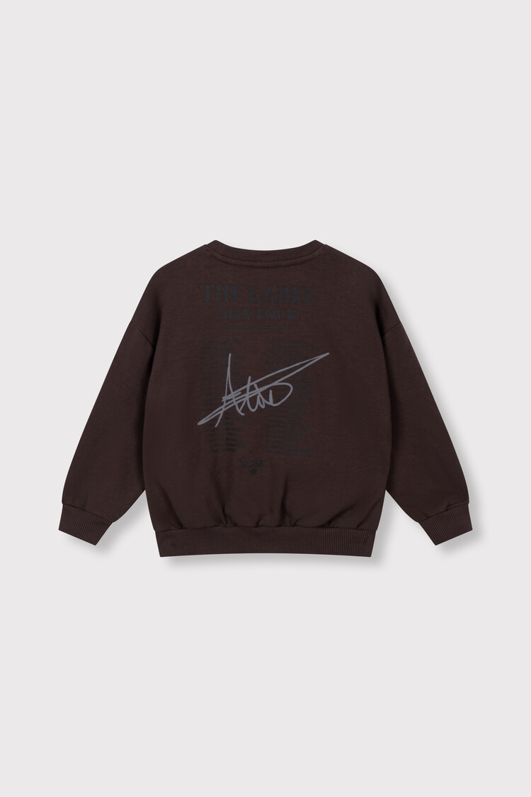 Alix the label Kids Knitted World Tour Sweater - Warm Brown