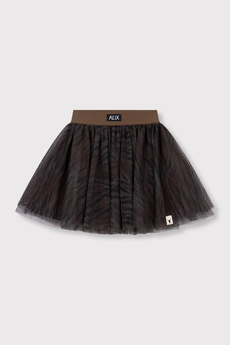 Alix the label Kids Woven Tiger Tule Skirt -Animal