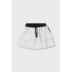 Alix the label Kids Knitted Ruffle Skirt - Light Grey Melange
