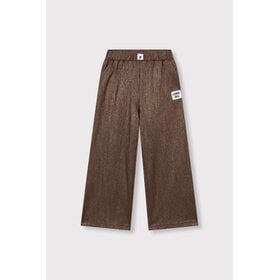 Alix the label Kids Knitted Shiny Wide Leg Pants - Warm Brown