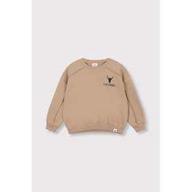Alix the label Kids Knitted Pintuck Sweater - Sand