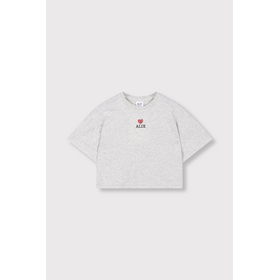 Alix the label Kids Knitted Batwing T-shirt - Light grey Melange