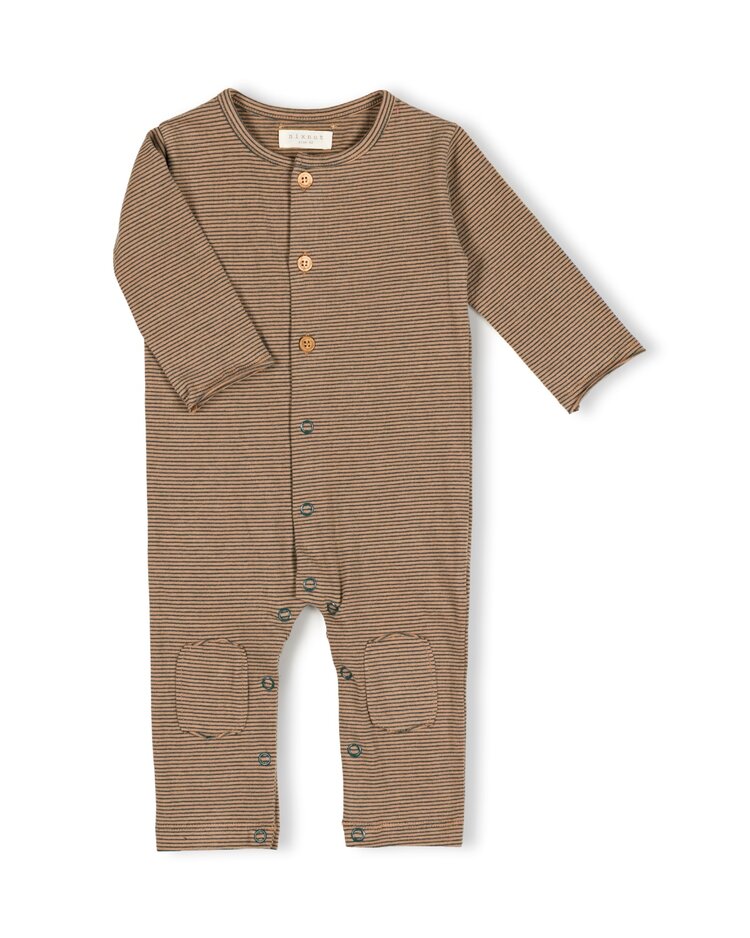 Nixnut Butt onesie - Moss Stripe
