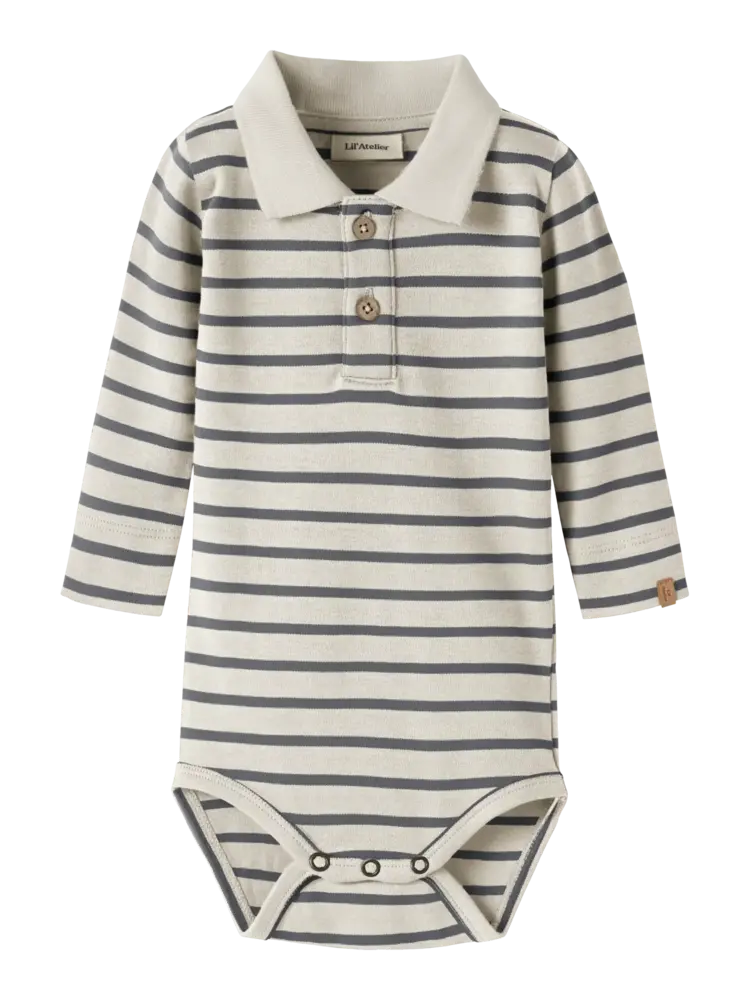 Lil'Atelier Baby Limia Ls Polo Body - Poppy Seed