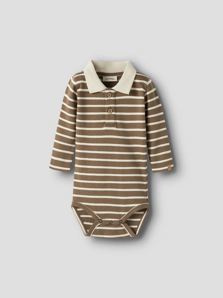 Lil'Atelier Baby Limia Ls Polo Body - Turttledove