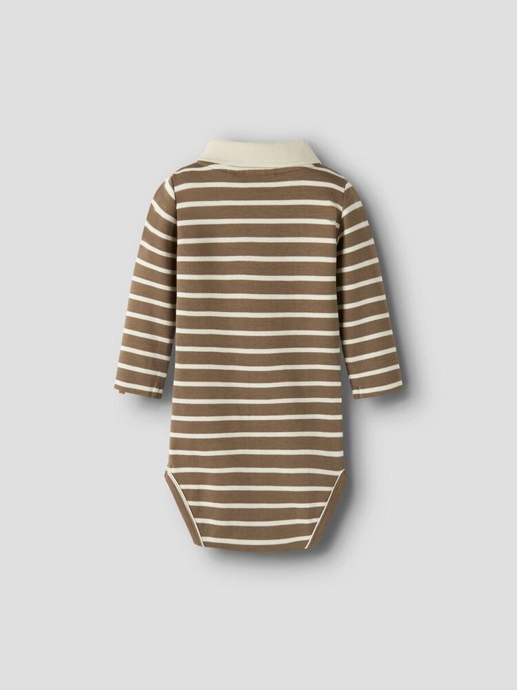 Lil'Atelier Baby Limia Ls Polo Body - Turttledove