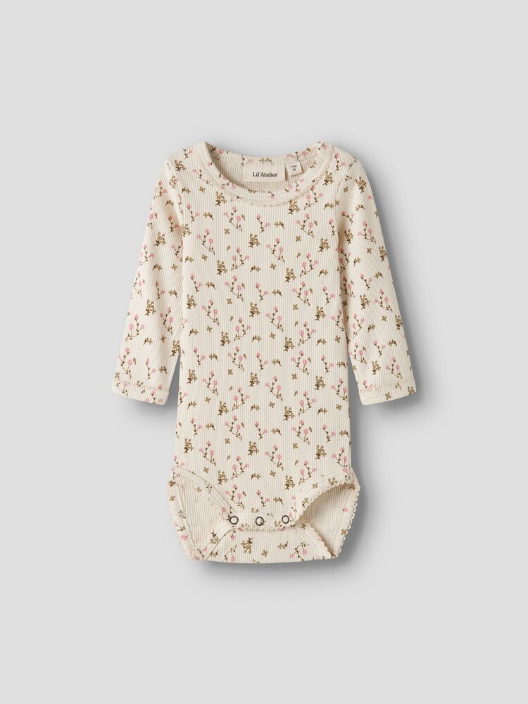 Lil'Atelier Baby Lago Ls Slim Body - Rose Flower