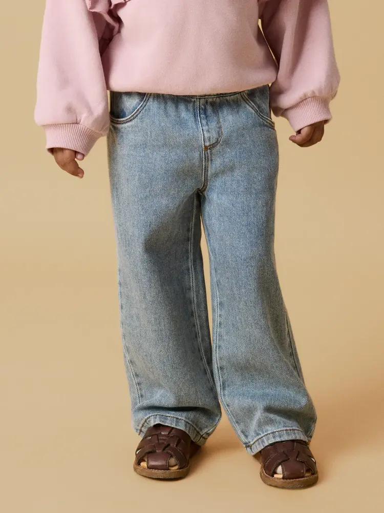 Lil'Atelier Baby Karole Wide Jeans - Medium Blue Denim