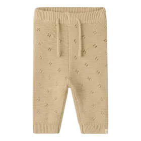 Lil'Atelier Baby Laguna Knit Pants - White  Pepper