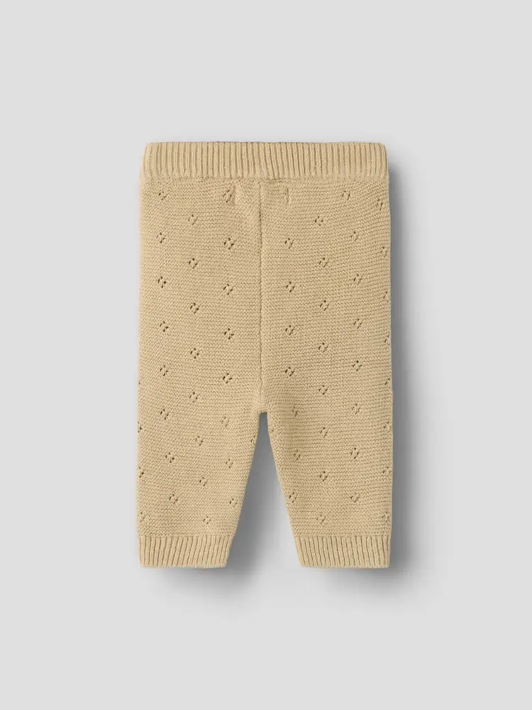 Lil'Atelier Baby Laguna Knit Pants - White  Pepper