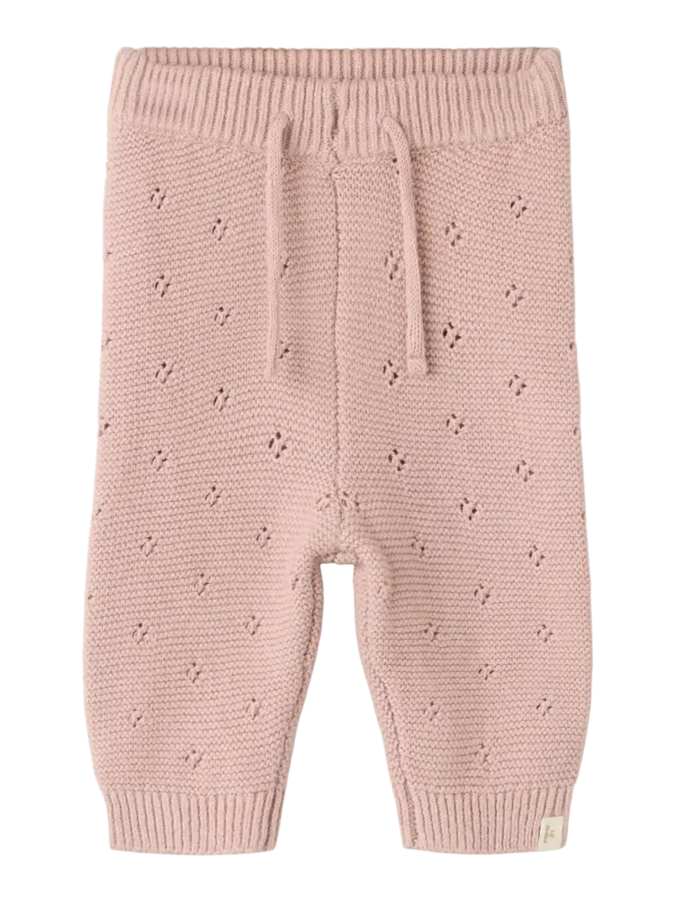 Lil'Atelier Baby Laguna Knit Pants - Adobe Rose