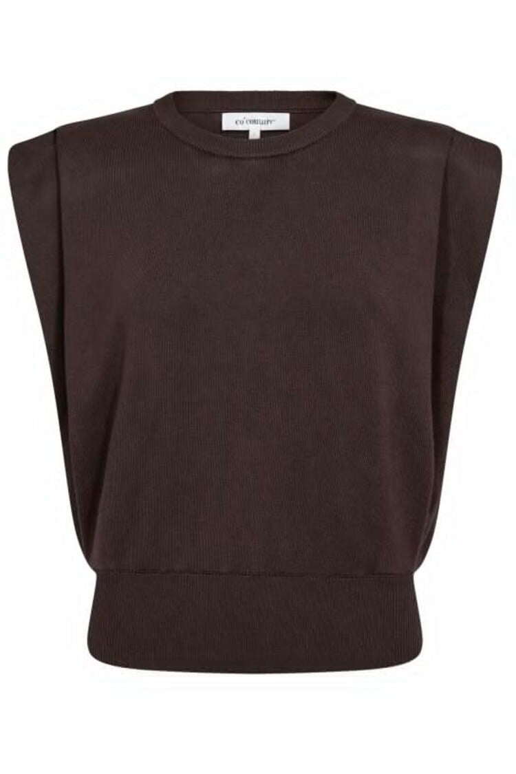 Co'Couture Lue Wing Knit Vest - Dark Brown