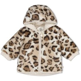 Feetje Fake Fur Jasje met capuchon - Taupe
