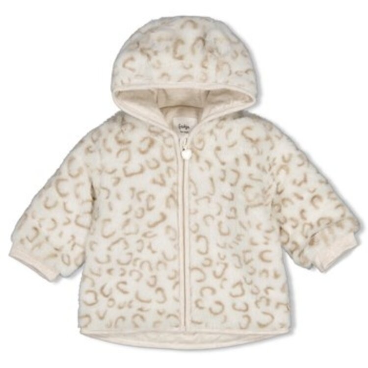 Feetje Fake Fur Jasje met capuchon - Offwhite