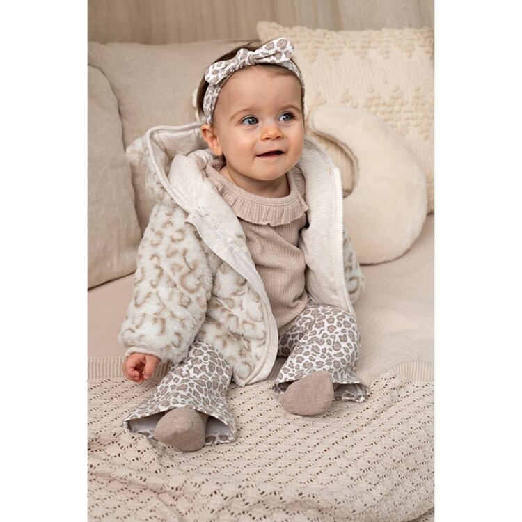 Feetje Fake Fur Jasje met capuchon - Offwhite