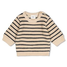 Feetje Sweater Gebreid Streep - Winter Denims - Taupe