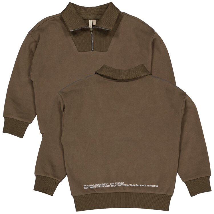LEVV Sweater Diecke - Dark Green
