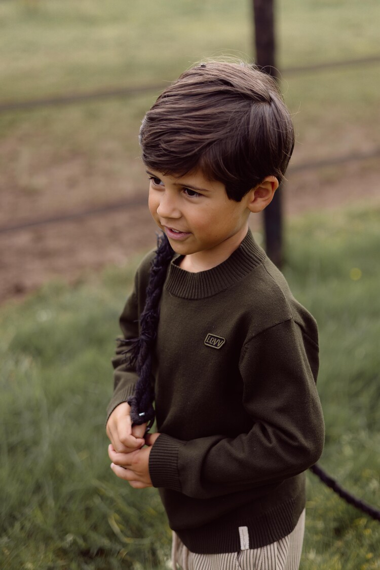 LEVV Sweater Djarno - Dark Green