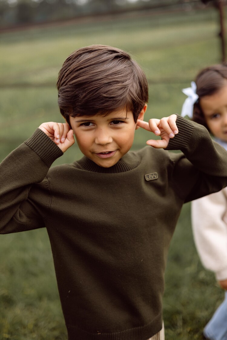 LEVV Sweater Djarno - Dark Green