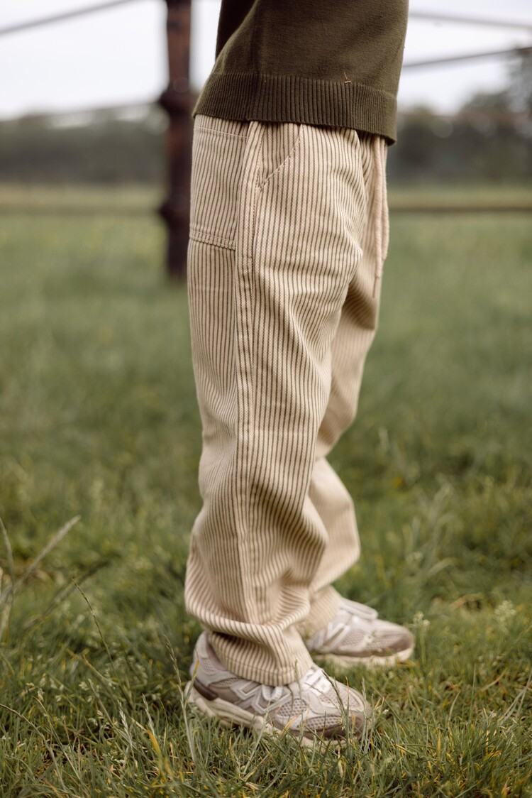 LEVV Pants Douglas - Dark Green Stripe