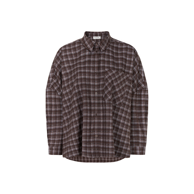 Tooday Dina Oversize Shirt - Brown Check