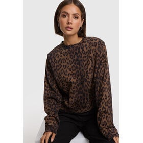 Alix the label Ladies knitted Leopard Sweater - Animal
