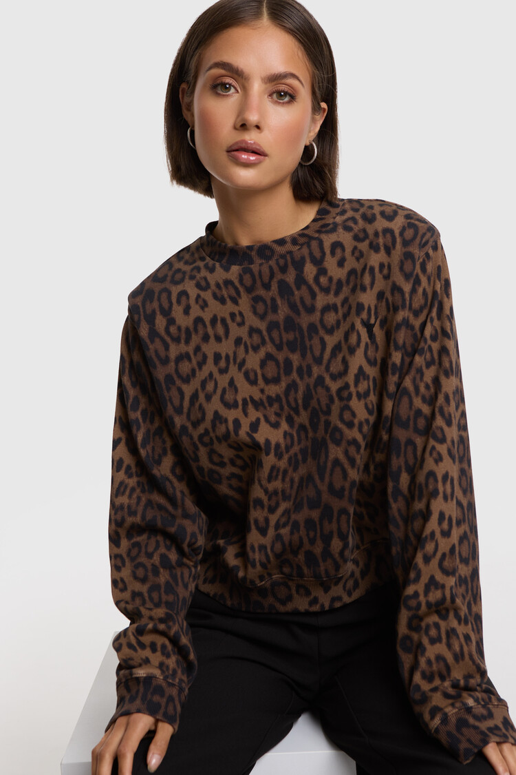 Alix the label Ladies knitted Leopard Sweater - Animal