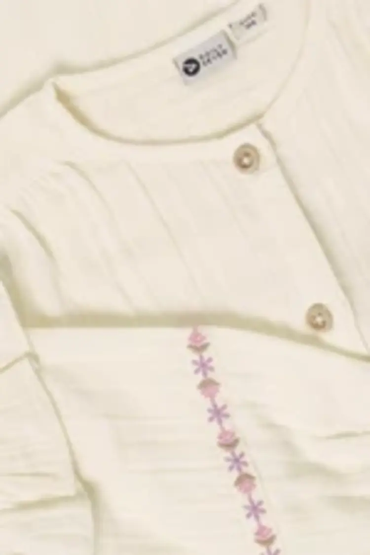Daily7 Shirt Longsleeve Ruffle - Mother Of Pearl