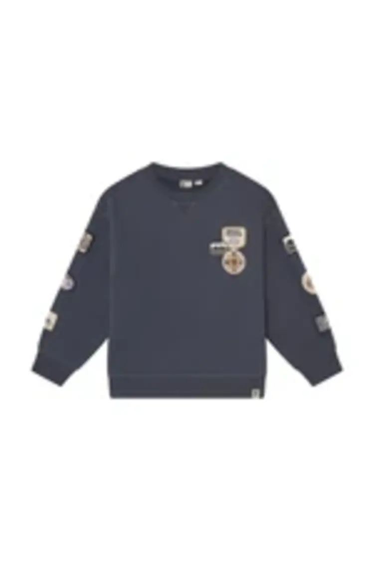 Daily7 Oversized Sweater Badges - Odyssey Gray