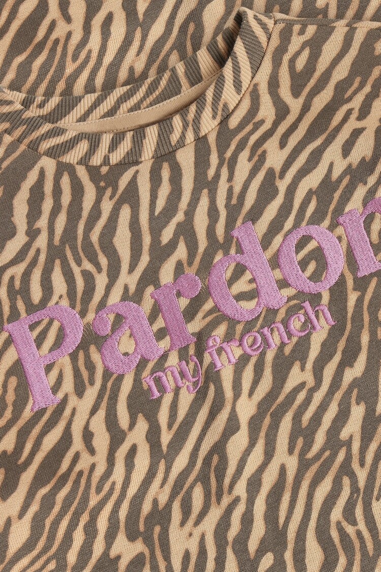 Daily7 Sweat Dress Longsleeve. Animal - Ginger Root
