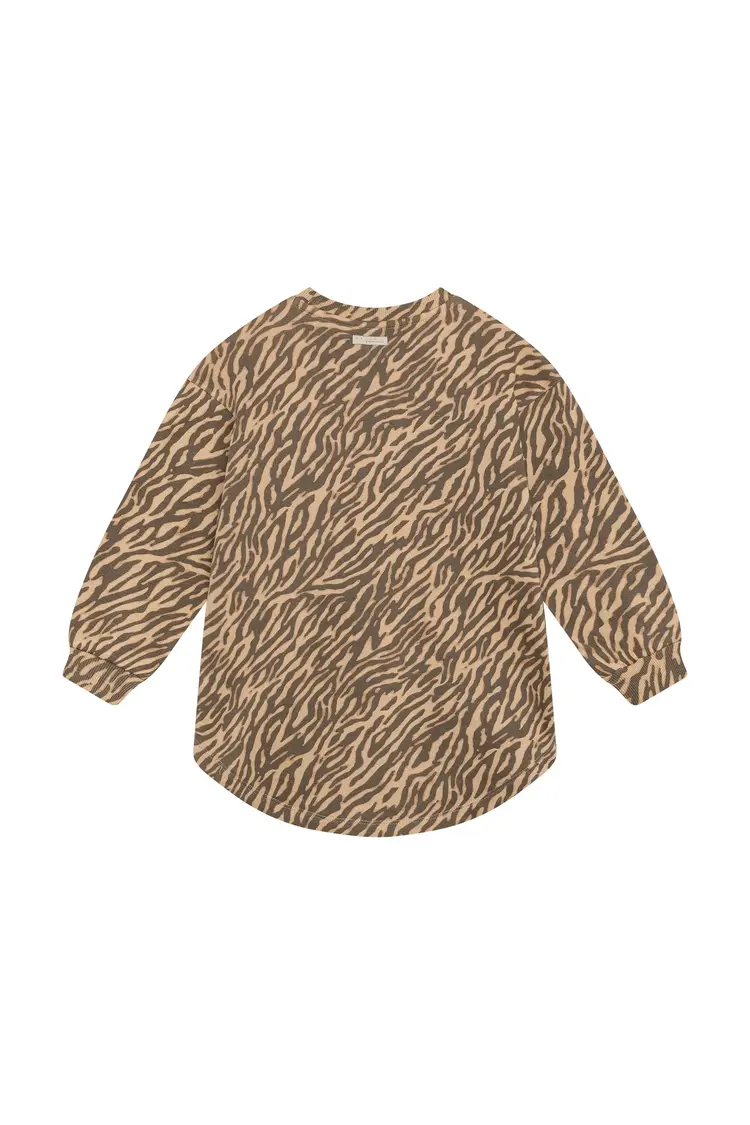 Daily7 Sweat Dress Longsleeve. Animal - Ginger Root