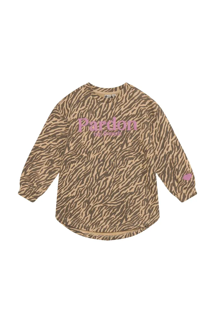 Daily7 Sweat Dress Longsleeve. Animal - Ginger Root