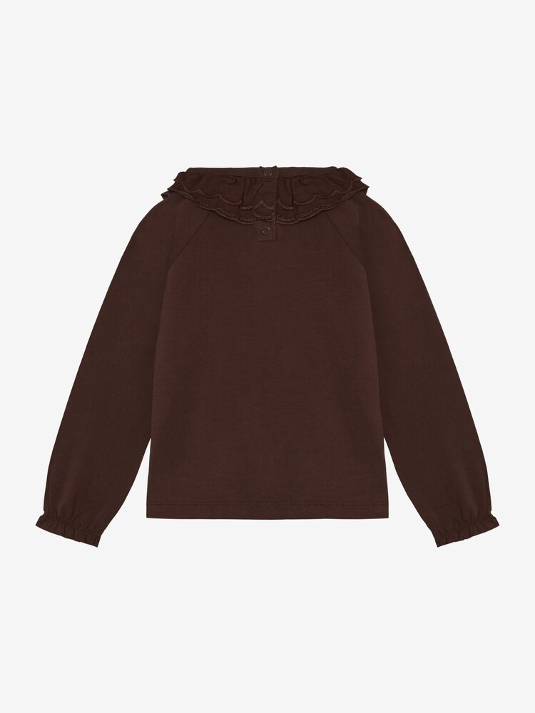 Enfant T- Shirt LS Collar - Deep Mahogany