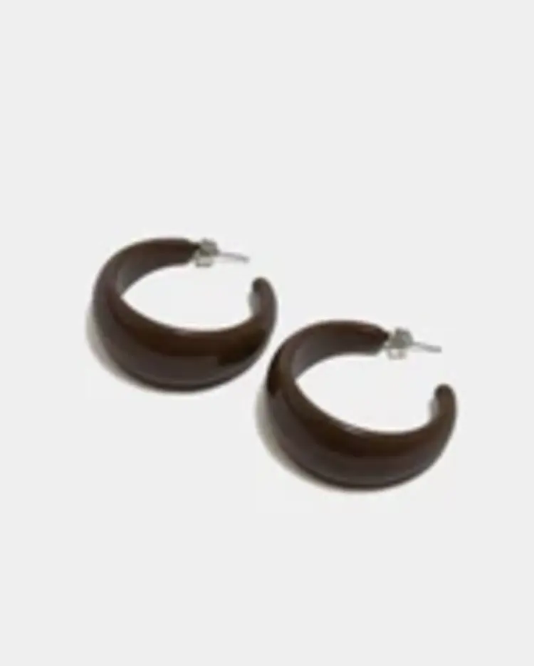 Bow19 Clement Hoops - Dark Brown