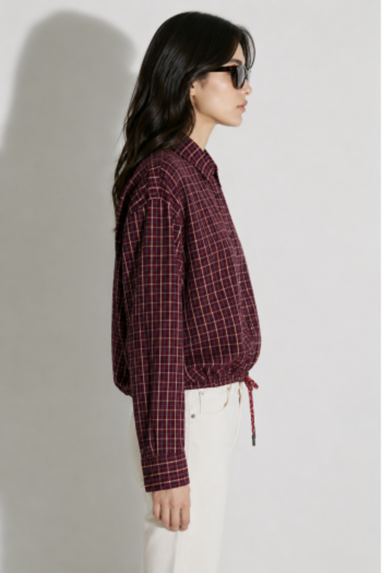 Imprevu Clio Boxy ruit overhemd - Bordeaux