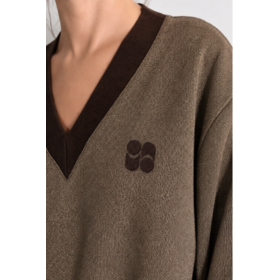 Imprevu Kravitz sweatshirt lurex - chocoladebruin