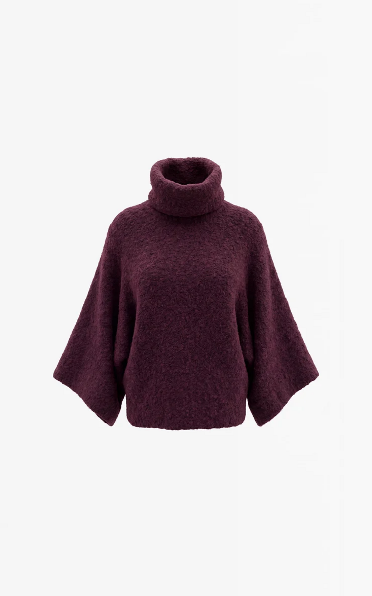 Aimée The Label Namibia Knitted Sweater - Burgundy Melange