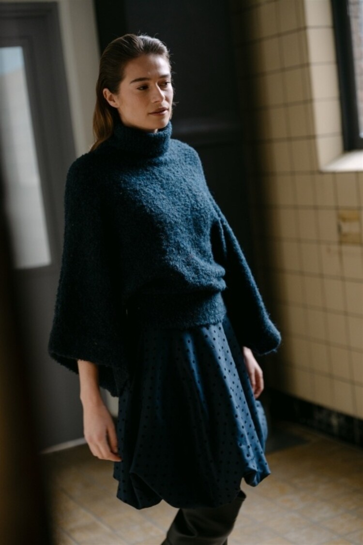 Aimée The Label Namibia Knitted Sweater - Marine Melange