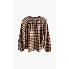 Aimée The Label Peer Blouse - Brown/Black Sand Check