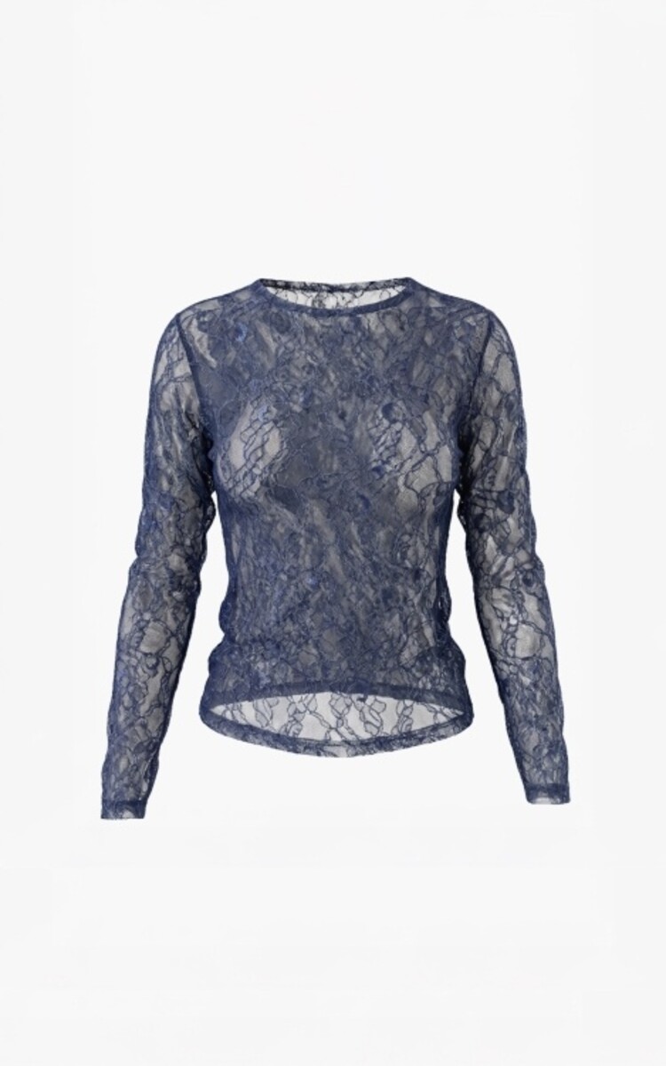 Aimée The Label Tonny Lace round neck - Marine