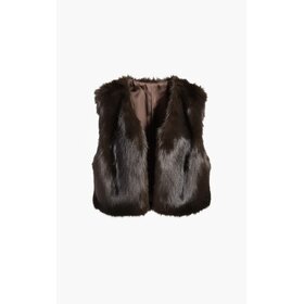 Aimée The Label Isla Faux Fur waistcoat - Brown