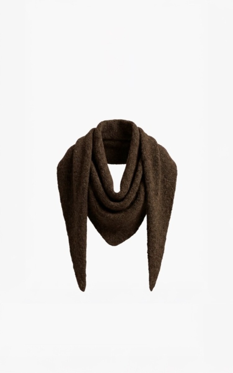 Aimée The Label Luzern Scarf - Brown/Marine Melange