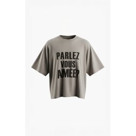 Aimée The Label Elara T-shirt - Taupe/Brown text