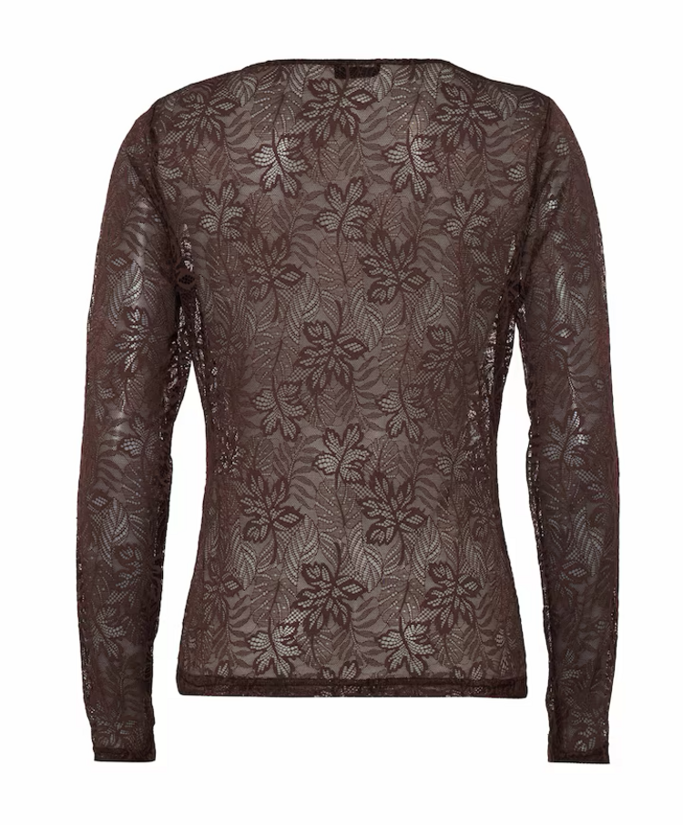 Aimée The Label Tonny Lace round neck - Brown