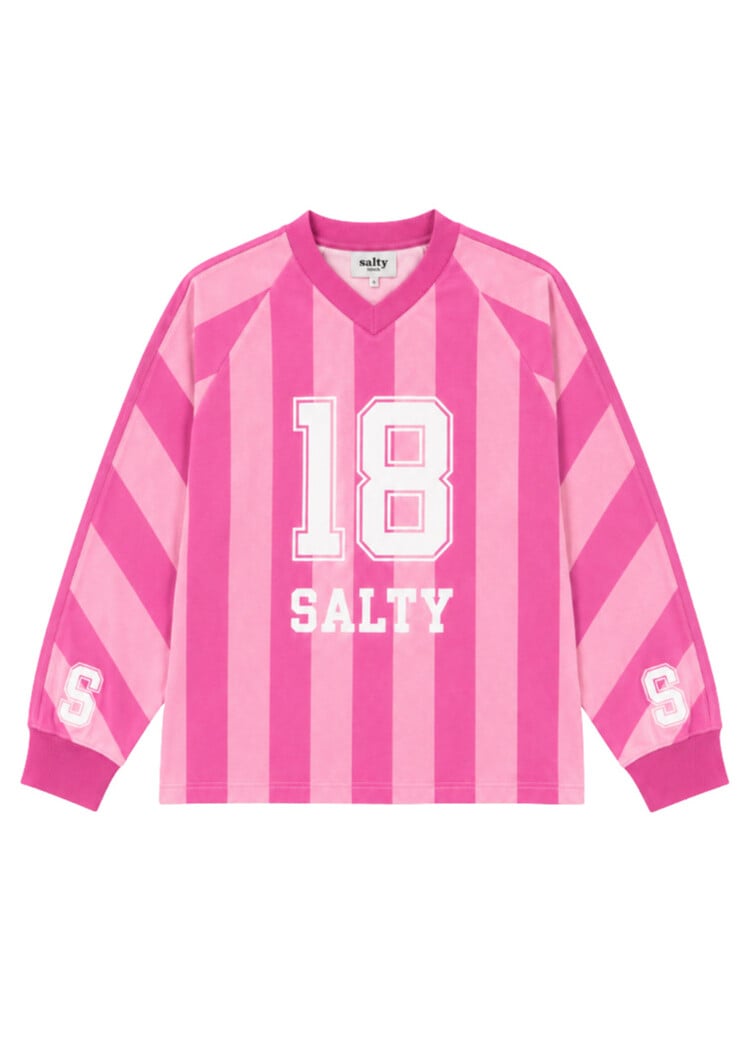 Salty Stitch Salty Sport tee stripes - Pink